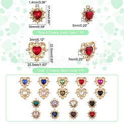 8Pcs Rhinestone Pendants&nbsp;FIND-GA0001-99