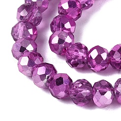 Transparent Electroplate Glass Beads Strands&nbsp;LS-EGLA-Q131-01A-07
