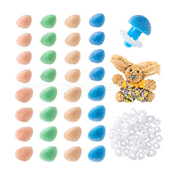 48Pcs 4 Colors 2 Styles Triangle Resin & Velet Craft Safety Nose&nbsp;DOLL-PH0001-63