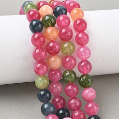 Dyed Natural Malaysia Jade Beads Strands&nbsp;G-G021-02C-26
