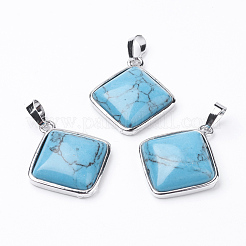Synthetic Turquoise Pendants&nbsp;G-E420-02P