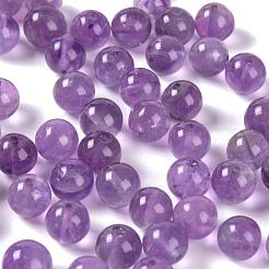100Pcs 8mm Natural Amethyst Round Beads&nbsp;DIY-LS0002-13