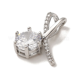 Micro Pave Clear Cubic Zirconia Pendants&nbsp;KK-S351-02P-02