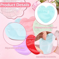 75Pcs 5 Colors Heart Jewelry Zip Top Bags&nbsp;FIND-YW0011-11