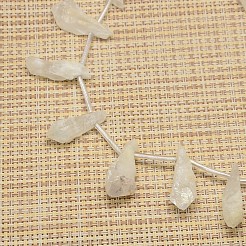 Electroplate Gemstone Natural Quartz Crystal Beads Strands&nbsp;G-L135-12