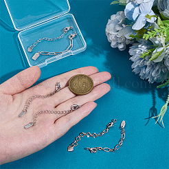 6Pcs 6 Styles Brass Ends with Chain&nbsp;FIND-PH0060-21P