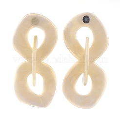 Acrylic Dangle Stud Earrings&nbsp;EJEW-JE03840-03