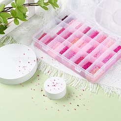288G 24 Colors Glass Seed Beads&nbsp;SEED-JQ0005-01G-2mm