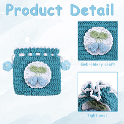 1Pc Flower Knitting Wallet&nbsp;AJEW-GF0011-09C