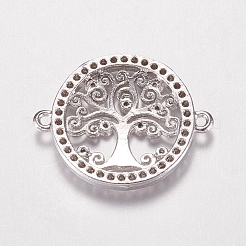 Brass Micro Pave Cubic Zirconia Links&nbsp;ZIRC-F068-31P