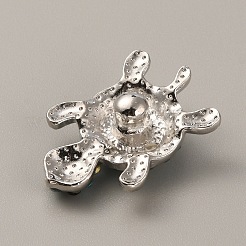 Alloy Rhinestone Snap Buttons&nbsp;LS-FIND-WH0111-246