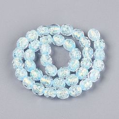 Handmade Foil Glass Beads Strands&nbsp;FOIL-Q002-05H