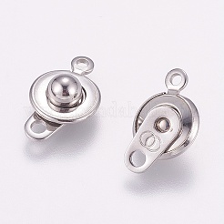 Tarnish Resistant 201 Stainless Steel Snap Clasps&nbsp;STAS-E144-083