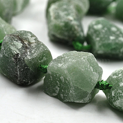 Nuggets Natural Green Aventurine Beads Strands&nbsp;G-N0135-14
