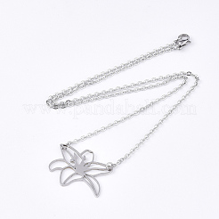 Non-Tarnish 201 Stainless Steel Pendant Necklaces&nbsp;NJEW-T009-JN109-1-40