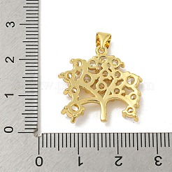 Brass Micro Pave Cubic Zirconia Pendants&nbsp;KK-N254-125G
