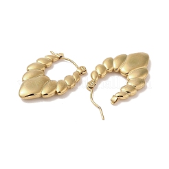 Oval 201 Stainless Steel Half Hoop Earrings for Women&nbsp;EJEW-G385-18G