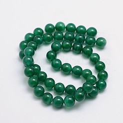 Round Natural Green Onyx Agate Bead Strands&nbsp;G-L419-82