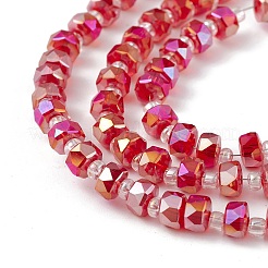 Transparent Electroplate Glass Beads Strands&nbsp;EGLA-F153-AB02