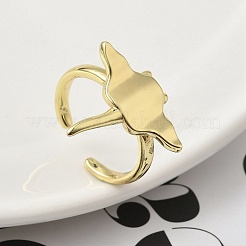 Brass Cuff Rings&nbsp;RJEW-H256-23G