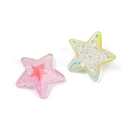 Transparent Star Resin Cabochons&nbsp;RESI-R465-08