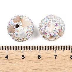 Handmade Polymer Clay Rhinestone Beads&nbsp;CLAY-H009-03C