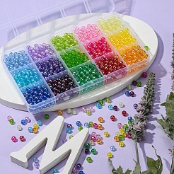 15 Colors Transparent Acrylic Beads&nbsp;DIY-YW0005-36