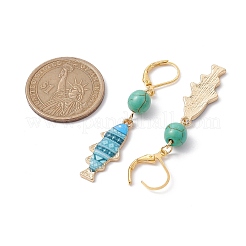 Alloy Fish Dangle Leverback Earrings&nbsp;EJEW-JE05639