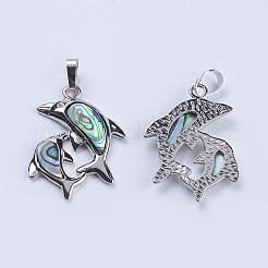 Abalone Shell/Paua Shell Pendants&nbsp;X-SSHEL-L008-11P