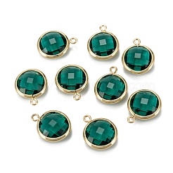 Brass Glass Charms&nbsp;KK-C223-05G