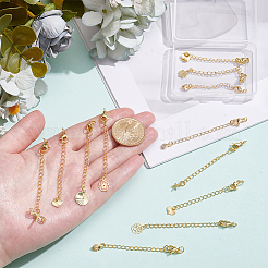12Pcs 12 Styles Brass Chain Extender&nbsp;KK-ME0004-24