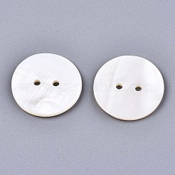 2-Hole Freshwater Shell Buttons&nbsp;LS-SHEL-S276-136C-01