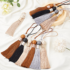 8Pcs Polyester Tassel Pendant Decorations&nbsp;HJEW-GF0001-23C