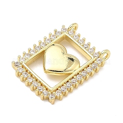 Valentine's Day Brass Micro Pave Cubic Zirconia Pendants&nbsp;KK-K417-19B-G