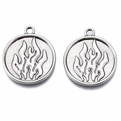 Tibetan Style Alloy Pendant Enamel Settings&nbsp;PALLOY-S120-286-NR
