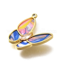 Brass with Cubic Zirconia and Shell Charms&nbsp;STAS-Q347-09B-G-1