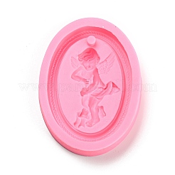 Oval with Angel Pendant DIY Silicone Molds&nbsp;SIMO-P003-06B