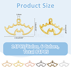 84Pcs 6 Colors Alloy Pendants&nbsp;FIND-FH0009-91
