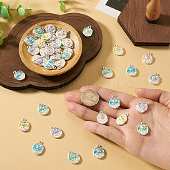 50Pcs 5 Colors Alloy Pendants&nbsp;ENAM-TA0003-93P