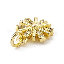 Brass Micro Pave Cubic Zirconia Charms&nbsp;ZIRC-F132-57G