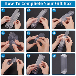 16Pcs Rectangle Foldable Transparent PVC Boxes&nbsp;CON-BC0007-44B