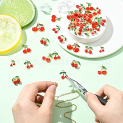 40Pcs 8 Styles Alloy Enamel Pendants&nbsp;ENAM-CJ0006-93