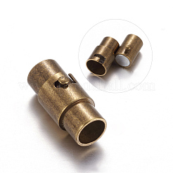 Brass Locking Tube Magnetic Clasps&nbsp;KK-MC077-AB