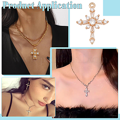 10Pcs Brass Micro Pave Cubic Zirconia Pendants&nbsp;KK-PH0014-13