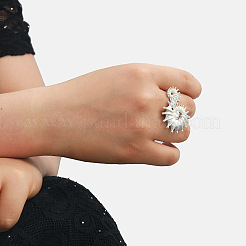 Shell Shape Brass Cuff Rings for Women&nbsp;FS-WG2654E-01