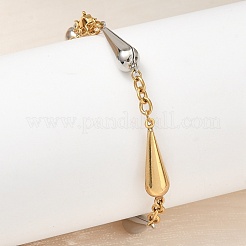 Two Tone 304 Stainless Steel Link Bracelets for Women&nbsp;BJEW-A169-02GP