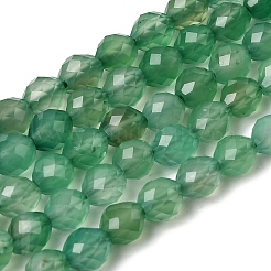 Dyed & Heated Natural Green Onyx Agate Beads Strands&nbsp;G-K376-F23-01