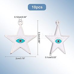 10Pcs 304 Stainless Steel Enamel Pendants&nbsp;STAS-NB0001-27