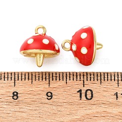 Brass Enamel Charms&nbsp;KK-F895-08G-02