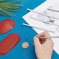 6Pcs 2 Style Carving Craft Stainless Steel 7 Pin Feather Wire Texture Pro Needle Pottery Tools&nbsp;DIY-GF0004-99